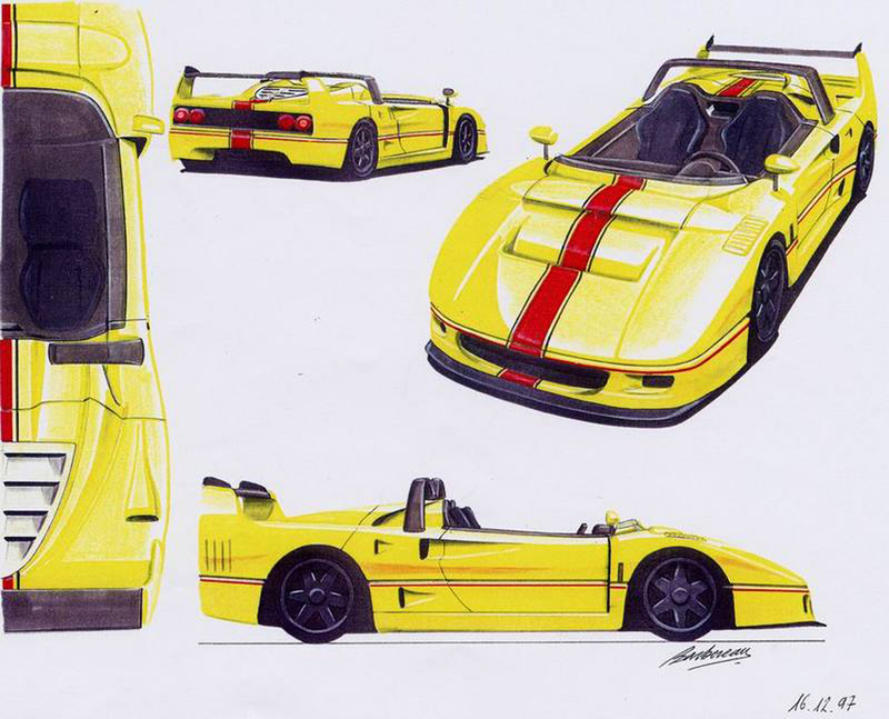 Illustration for article titled The Story Of The Ferrari F40 LM That Lost Its Top